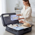 Sanwuta Seersucker Cosmetic Bags Sun Bag Sunscreen Pouch - Image 6