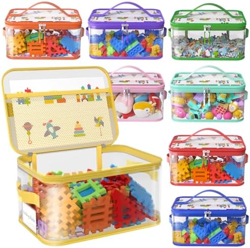 8 Pcs Large Clear Toy Storage Bags by Shcsdr