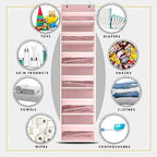 HOMELUX THEORY Over the Door Organizer, 100D Fabric, Baby Pink 1pc - Image 6
