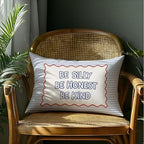 Be Silly Be Honest Be Kind Blue Striped Pillow Cover 20x12, Retro Boys Girls - Image 4