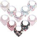 10pk Organic Baby Bandana Bibs for Drooling and Teething by KeaBabies