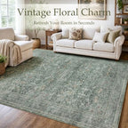 JOLLYVOGUE 9x12 Area Rugs for Living Room, Washable Rug, Moss Green - Image 2