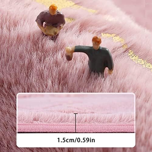 Set of 2 Marble Bathroom Rugs Nonslip Pink Bathroom Mats Ultra Soft Washable - Image 2
