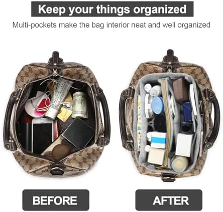 OMYSTYLE Purse Organizer Insert, Felt Tote Bag Organizer Insert - Image 4