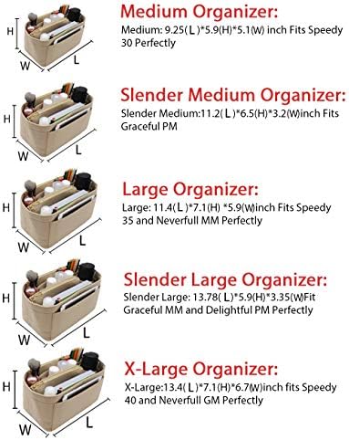 LEXSION Felt Purse Organizer Insert, Tote Bag Shaper Dividers - Image 2