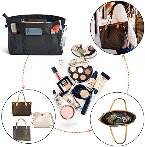 Vercord Premium Nylon Purse Organizer Tote Handbag Insert Organizers Bag in Bag - Image 6
