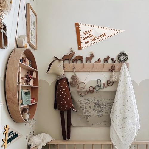 Silly Goose On the Loose Banner Felt Pennant Goose Nursery Decor - Image 3