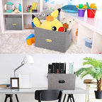 Large Linen Fabric Foldable Storage Bins - Image 5