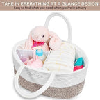 ABenkle X-Large Diaper Caddy Organizer, Nursery Baby Basket - Image 5