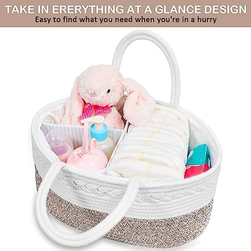 ABenkle X-Large Diaper Caddy Organizer, Nursery Baby Basket - Image 5