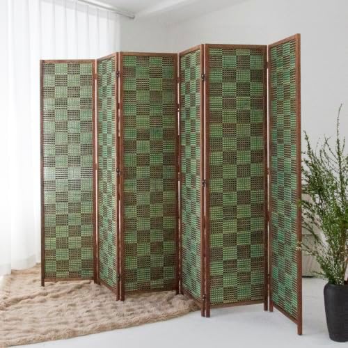 6 Panel Bamboo Room Divider, 5.6 ft Tall Double-Sided Folding Privacy Screen - Image 2