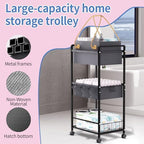 2IN1 Baby Diaper Caddy Organizer-3 Tier Rolling Storage Cart - Image 6
