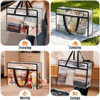 6 Packs 40L Clear Under Bed Storage Containers, Large Clothes Storage Bags - Image 6