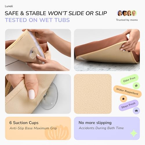 Baby Bath Kneeler and Elbow Rest Pad Set, Mocha Mousse, 1.8 Inch Memory Foam - Image 4