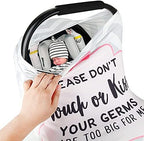 Metplus Baby Car Seat Cover, No Touch Sign Carseat Canopy & Nursing Covers - Image 4