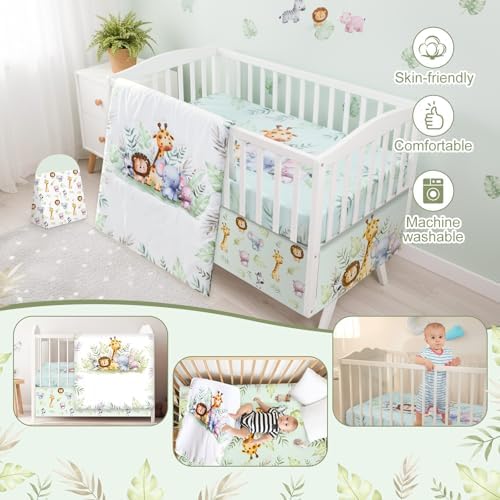 Hahafelt 4 Pieces Crib Bedding Set - Image 4