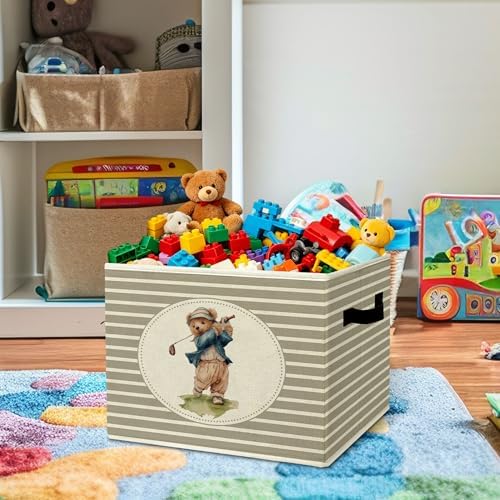 Rustic Bear Golf Storage Bins Boxes - Image 2