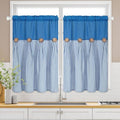 ASPMIZ Linen Kitchen Curtains 36 Inch Length, Farmhouse Kitchen Window Curtain by ASPMIZ