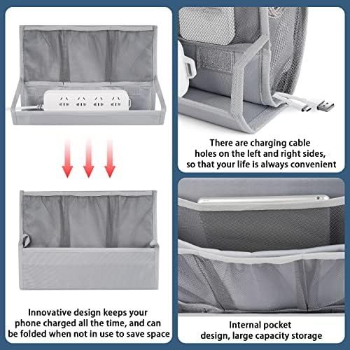 Bedside Caddy Organizer for Dorm Bed Rails - Image 5