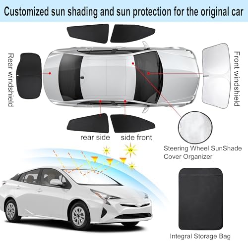 TINGLU Window Shades for Toyota Prius Hatchback 2016-2022 Accessories Car Side - Image 3