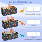 Toy Box with Adjustable Divider Large Toy Chest Storage - Image 5