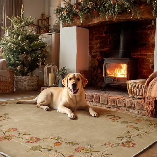 3x5 Washbale Entryway Area Rug: Small Living Room Rug Non Slip Throw Carpet - Image 2