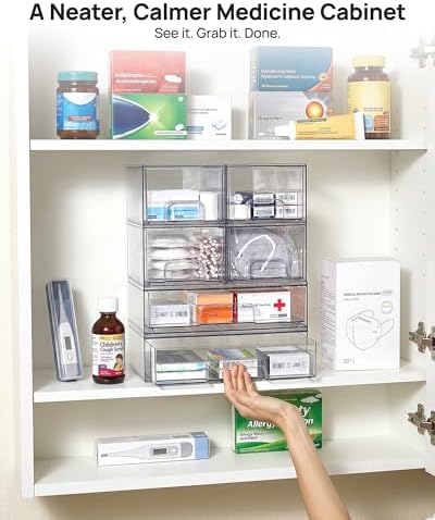 Vtopmart Stackable Storage Drawers Set of 6, Laundry Room Organization - Image 5