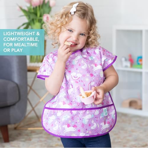 Bumkins Short Sleeve Bib for Girl or Boy, Toddler and Kids for 1-3 Years - Image 4