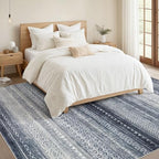 Nakagishi Boho 10x14 Area Rug Living Room Rugs Machine Washable Blue - Image 5