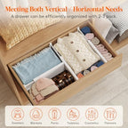 Lifewit 5" Tall Upgrade Drawer Dividers, Adjustable Deep Drawer Organizer - Image 5
