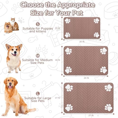 Dog Cat Food Mat, Absorbent Pet Feeding Mat - Image 3