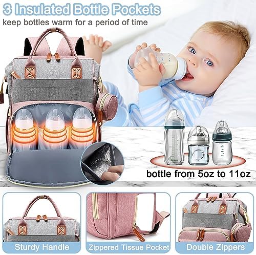 SHITIESHOU Diaper Bag Backpack Baby Bag, Baby Girl Boy Diaper Bag - Image 4