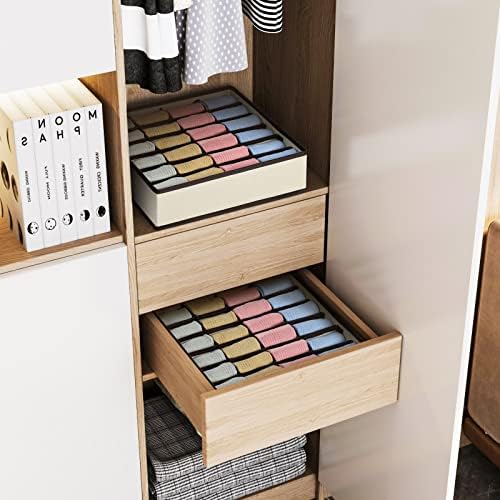 Joyoldelf Drawer Organizer 2 Packs, 24 Cell Collapsible Closet Cabinet Storage - Image 3