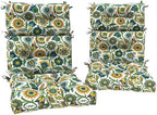 DYTXIII Outdoor High Back Chair Cushions Set of 2, Water Repellent Tufted by DYTXIII
