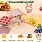 Easter Bunny Baby Breastmilk Popsicle Molds & Baby Fruit Feeder, Food Freezer - Image 7