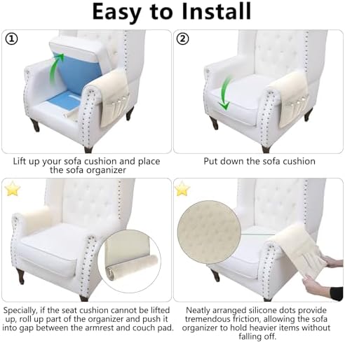 Remote Control Holder, Anti Slip Armchair Caddy Couch Caddy - Image 6