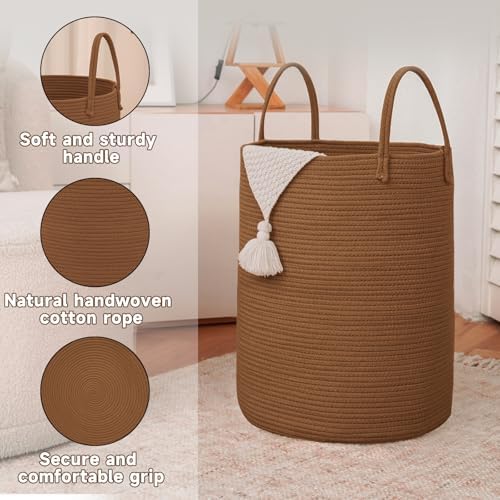 JMvicyroam 80L Cotton Rope Laundry Basket Hamper - Image 6