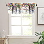 Colorful Polka Dot Valance, Abstract Geometric Confetti Falling Rainbow - Image 2