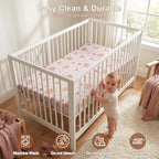 Baby Crib Sheets 2 Pack for Boys and Girls Fit for Standard Crib Toddler - Image 2