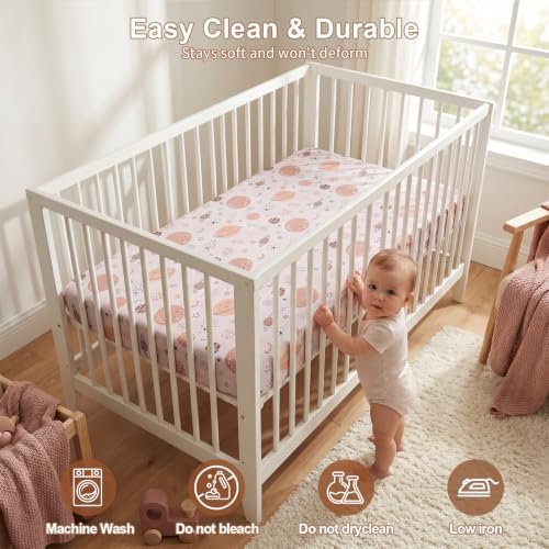 Baby Crib Sheets 2 Pack for Boys and Girls Fit for Standard Crib Toddler - Image 2