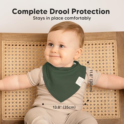 8pk Organic Baby Bandana Bibs for Drooling and Teething - Image 5