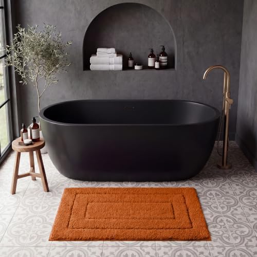 GRANNY SAYS Terracotta Bathroom Rug 16" x 24", Non-Slip Bath Mat by GRANNYSAYS