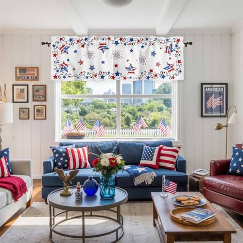 4th of July Kitchen Curtains Valances - Image 3