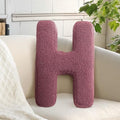 Initial Letter Pillow Cute Alphabet H Pillow by huraty
