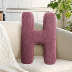 Initial Letter Pillow Cute Alphabet H Pillow by huraty