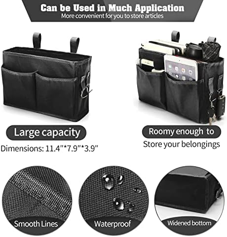 Bseash Bunk Bed Organizer, Bedside Caddy Hanging Bed Organizer Storage Bag - Image 3