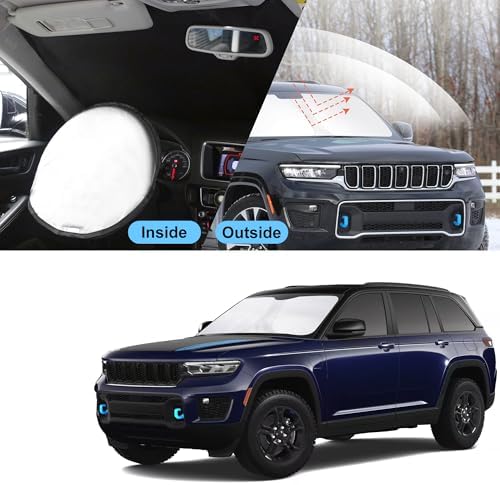 TINGLU Sun Shade for Jeep Grand Cherokee 4XE 2024 Accessories Windshield Sun - Image 6