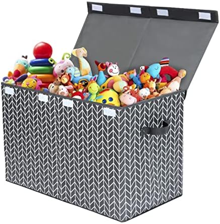 Large Toy Storage Box Chest for Kids, Sturdy Toy Box Bin Baskets by Mayniu