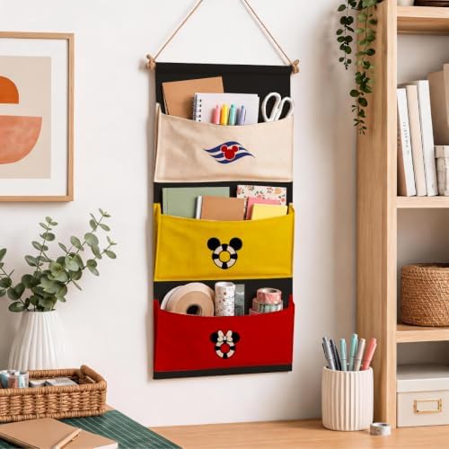 3-Pocket Hanging Wall Organizer, Nautical Lifebuoy Design - Image 6