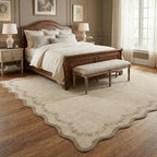 GarveeHome 6x9 Scalloped Area Rug Soft Washable Rug by GarveeHome